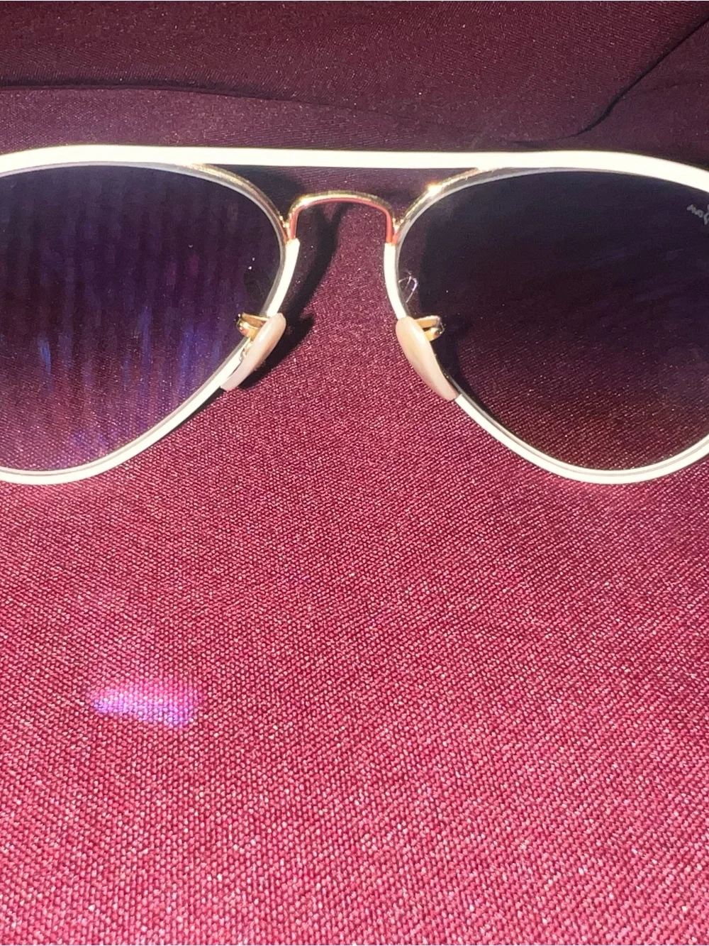 Ray-Ban kids White-Trim Aviator Sunglasses